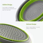 LMETJMA Silicone Collapsible Colander with Handle Kitchen Folding Strainer Colander for Draining Pasta Vegetable Fruit JT111 - Image 18