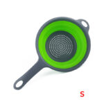 LMETJMA Silicone Collapsible Colander with Handle Kitchen Folding Strainer Colander for Draining Pasta Vegetable Fruit JT111 - Image 20