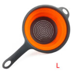 LMETJMA Silicone Collapsible Colander with Handle Kitchen Folding Strainer Colander for Draining Pasta Vegetable Fruit JT111 - Image 27