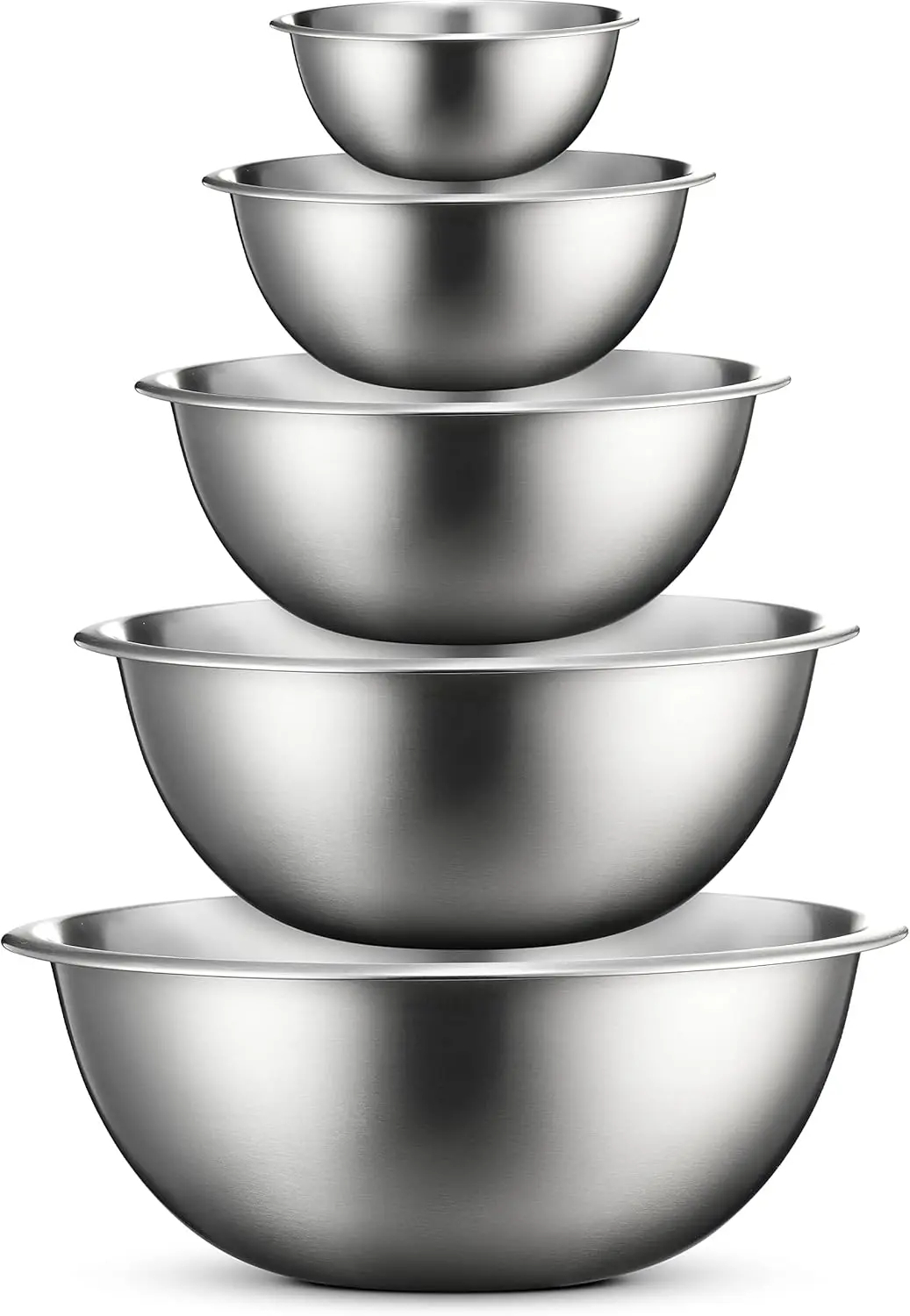 68b4c79d1615a6d7f406a6c3f30c7ba388fa979403fd84da3fd7a.jpg FineDine Stainless Steel Mixing Bowls (Set of 5) Stainless Steel Mixing Bowl Set - Easy To Clean, Nesting Bowls for - Image 1