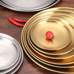 8PC Metal Dining Dish Stainless Steel Round Plate Shallow Tray 14/17/20/23/26cm BBQ Picnic Camping Food Container Tableware Set - Image 18