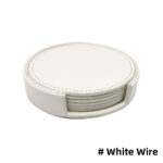 6 Pcs Artificial Leather Coasters Marble Style with Holder Drink Coaster for Bar Kinds of Cup Kitchen Dining Table Decor - Image 22