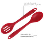 Long Handle Silicone Colander Ramen Noodle Spoon Rice Salad Mixing Kitchen Teaspoon - Image 21