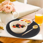 25cm grande tapete de silicone coaster resistente ao calor placemat favo de mel antiderrapante pote titular tapete de mesa copo redondo acessórios de cozinha - Image 21