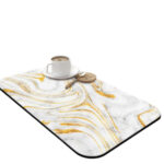 Marble Coffee Cup Ironing Mat Leather Modern Art Texture Drying Mat Kitchen Counter Coffee Bar Drain Mat - Image 18