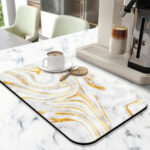 Marble Coffee Cup Ironing Mat Leather Modern Art Texture Drying Mat Kitchen Counter Coffee Bar Drain Mat - Image 19