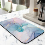 Marble Coffee Cup Ironing Mat Leather Modern Art Texture Drying Mat Kitchen Counter Coffee Bar Drain Mat - Image 29